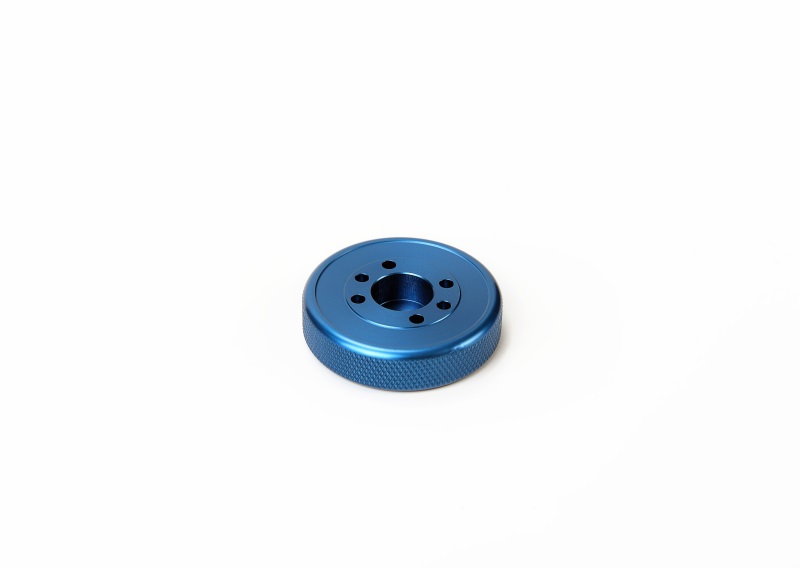 Aluminum CNC turning parts with blue anodizing