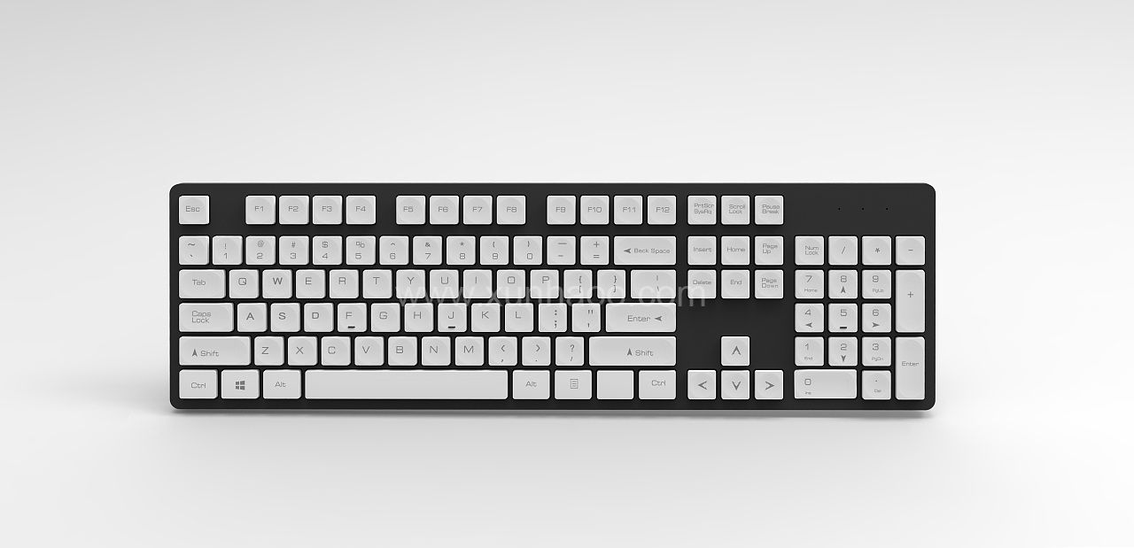 Black plastic keyboard plate