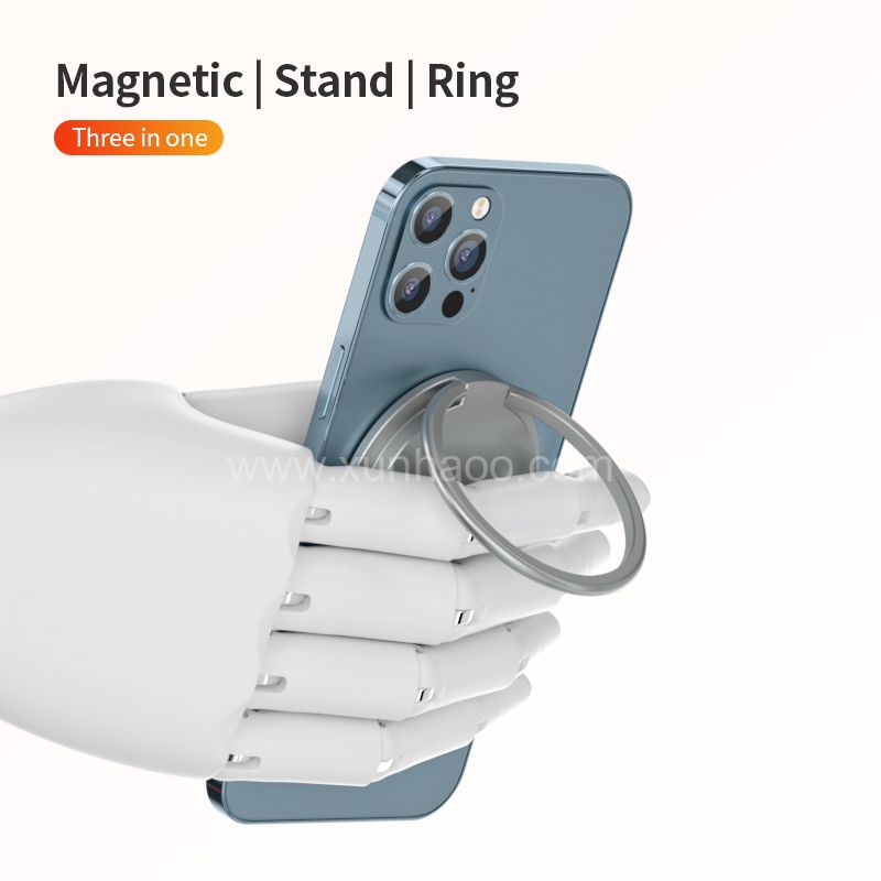 Ring-shaped magnetic Magsafe aluminum alloy mobile phone holder