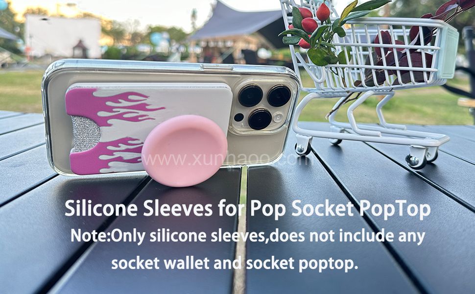 Soft Silicone Cover for Socket PopTop (Silicone Sleeves Only), Socket PopTop Silicone Sleeves for Pop Socket Phone Grips, Swappable Top Silicone Sleeves for Pop Socket Phone Wallet