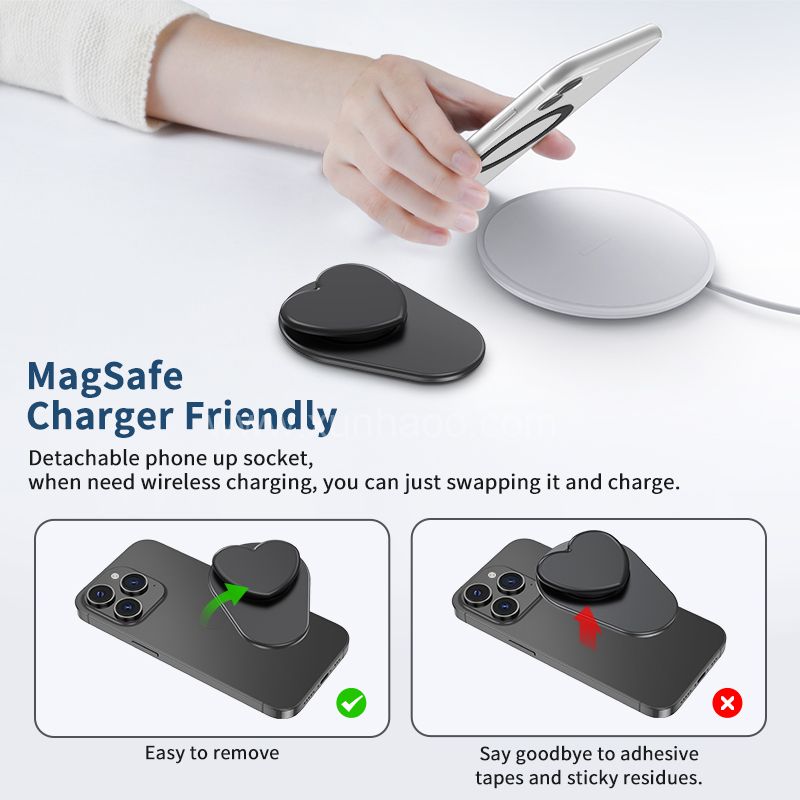 Creative For Magsafe Magnetic Suction Airbag Bracket For IPhone  Customizable Phone Socket Holder Finger Grip