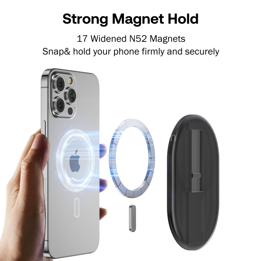 Magnetic Phone Ring Holder for Mag Safe, Magnetic Phone Grip for iPhone 15/15 Pro/15 Pro Max/15 Plus/14/14 Pro/14 Pro Max/14 Plus/13/13 Pro/13 Mini/13 Pro Max/12/12 Pro/12 Mini/12 Pro Max
