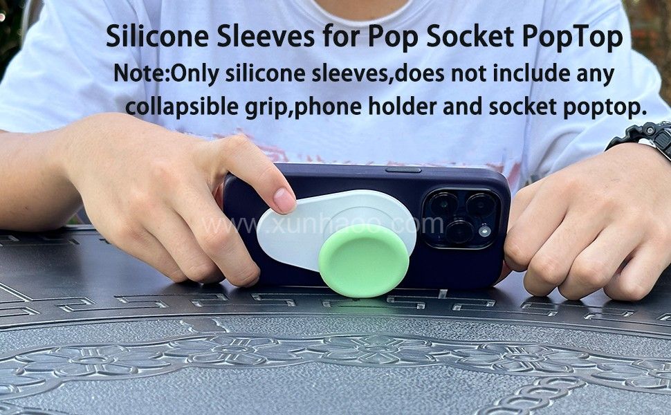 Soft Silicone Cover for Socket PopTop (Silicone Sleeves Only), Socket PopTop Silicone Sleeves for Pop Socket Phone Grips, Swappable Top Silicone Sleeves for Pop Socket Phone Wallet