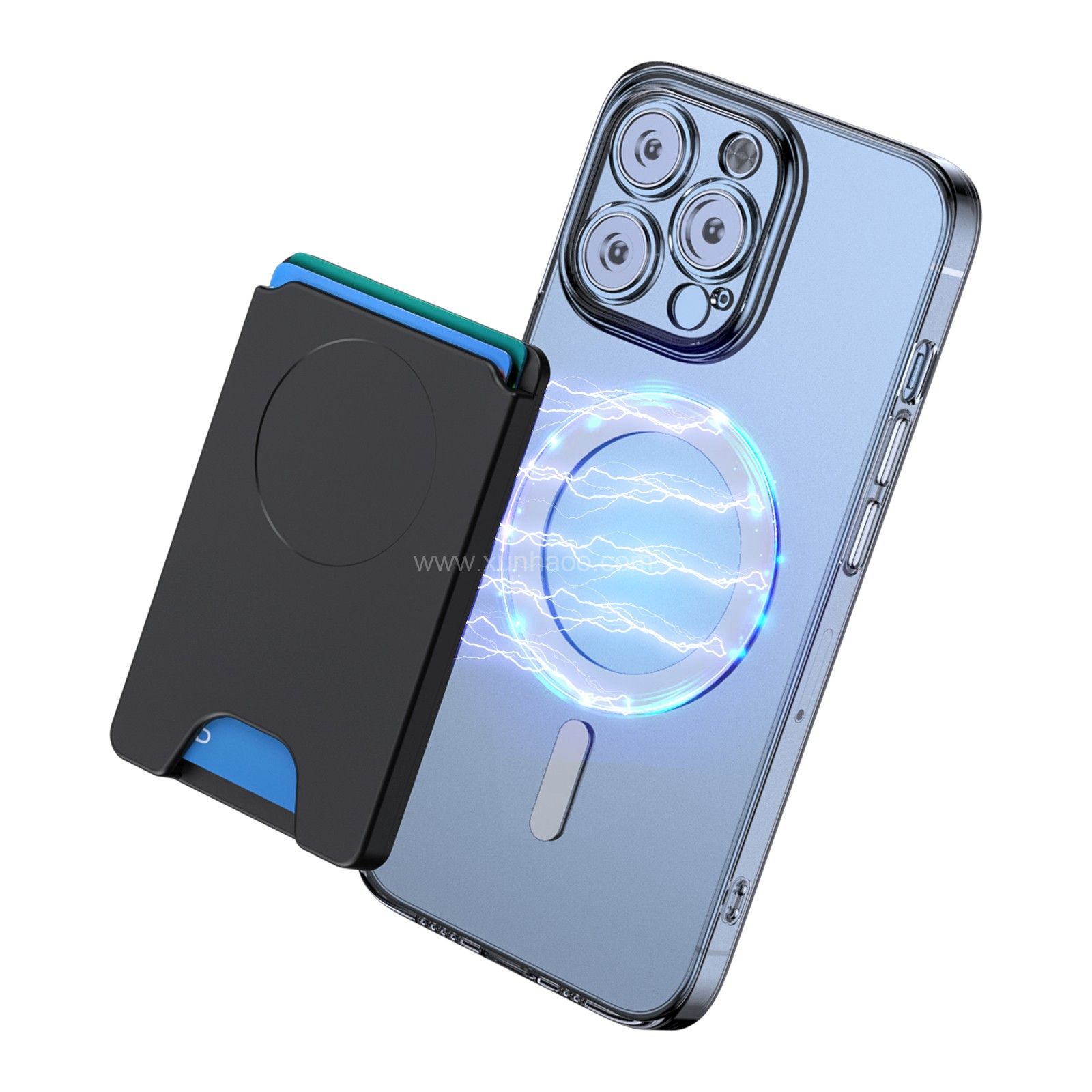 Magnetic Wallet Compatible with Magsafe Wallet for iPhone 14/13/12 Series Magnetic Card Wallet Holder with MagSafe【Wallet Only】 Works for Pop Socket Grip