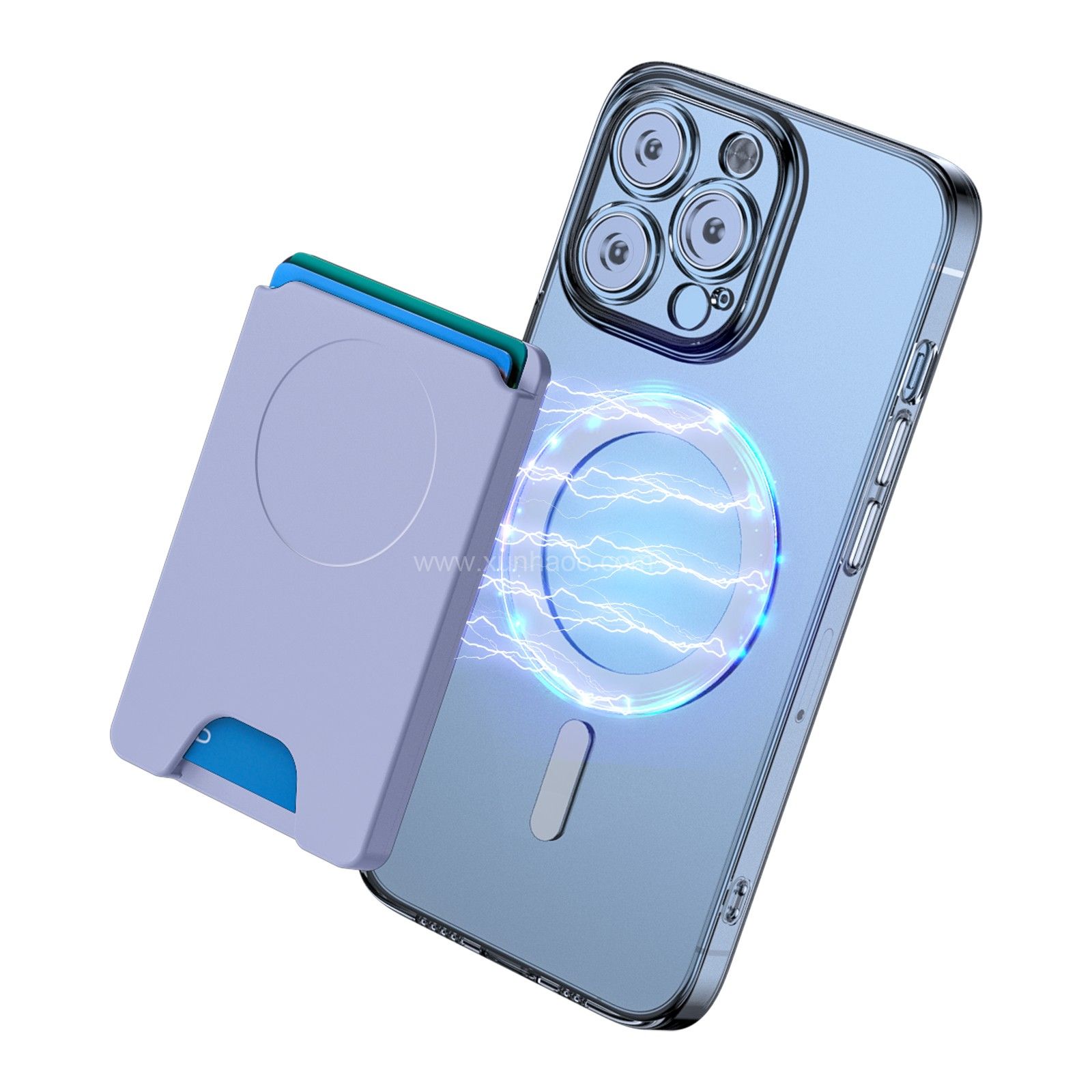 Magnetic Wallet Compatible with Magsafe Wallet for iPhone 14/13/12 Series Magnetic Card Wallet Holder with MagSafe【Wallet Only】 Works for Pop Socket Grip