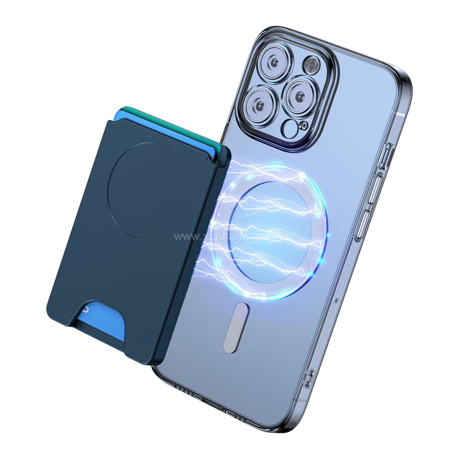 Magnetic Wallet Compatible with Magsafe Wallet for iPhone 14/13/12 Series Magnetic Card Wallet Holder with MagSafe【Wallet Only】 Works for Pop Socket Grip