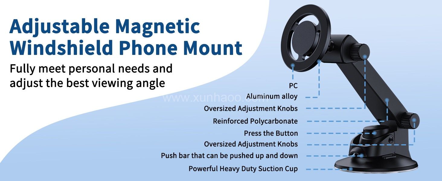 Phone Mount for Car Compatible with Magsafe Car Mount [Super Suction Cup