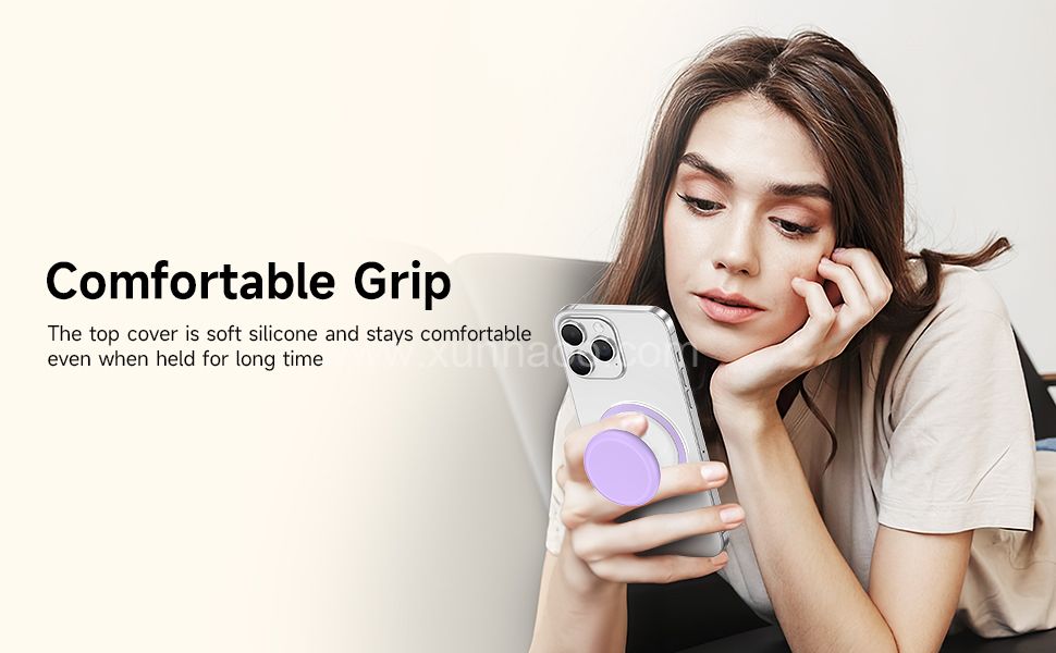 Strong Magnetic Suction Airbag Bracket with Silicone Cover Transparent Magnetic Suction Phone Holder Telescopic Phone Airbag Holder Lazy Holder Phone Grip Holder