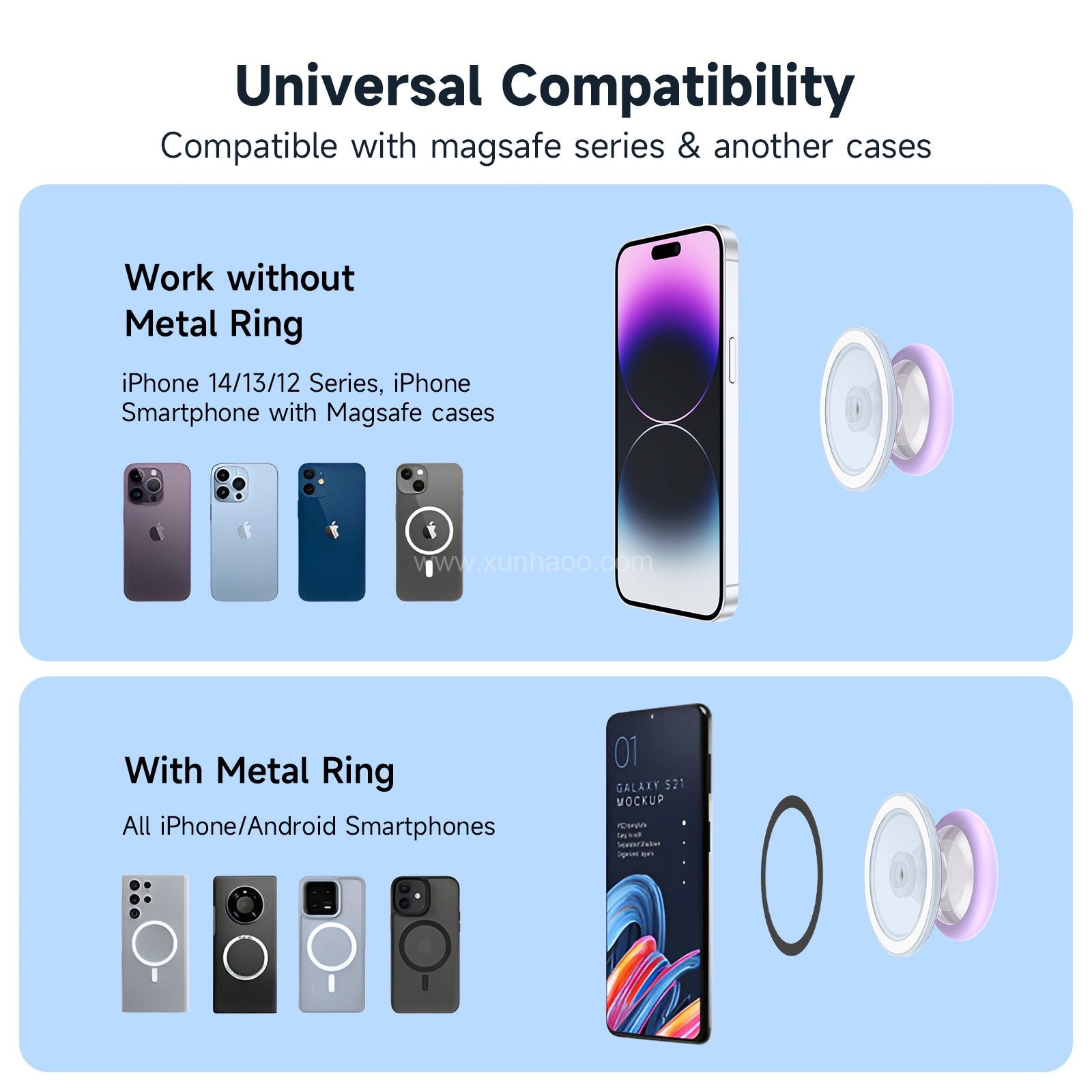 Strong Magnetic Suction Airbag Bracket with Silicone Cover Transparent Magnetic Suction Phone Holder Telescopic Phone Airbag Holder Lazy Holder Phone Grip Holder