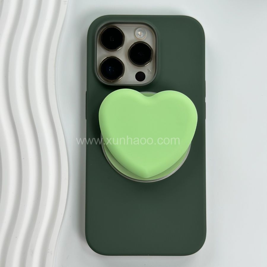 Strong Magnetic Suction Airbag Bracket with Heart-shaped Silicone Cover Transparent Magnetic Phone Airbag Holder Retractable Push-pull Mobile Phone Handle With Magnet