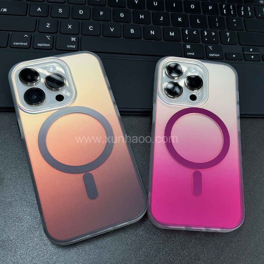 Magnetic Case Compatible with Magsafe, Soft TPU Shockproof Durable Protective Phone Cover, Translucent Gradient Matte MagSafe Phone Case for iPhone 15/14/13/12 Series